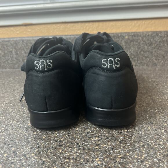 SAS Tripad Comfort Free Time Shoes Black Nubuck Lace Up Low Top Womens Size 8.5W - Picture 9 of 11